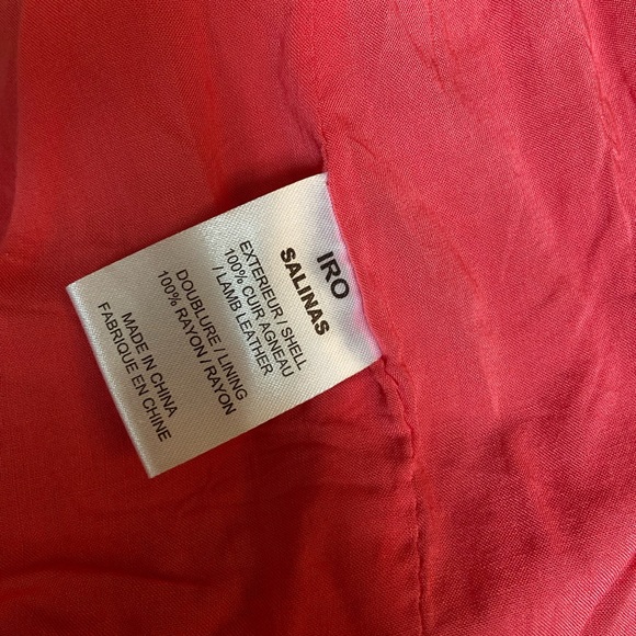 IRO Red Leather Jacket - Picture 2 of 2